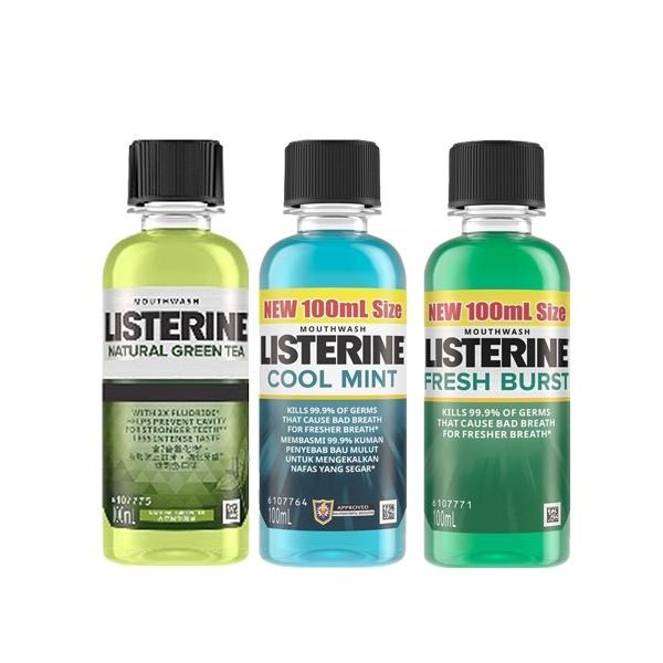 LISTERINE 漱口水 100ml/500ml 口腔護理 口氣清新 原始/冰涼薄荷/綠茶/無酒精-PQ美妝-細節圖3