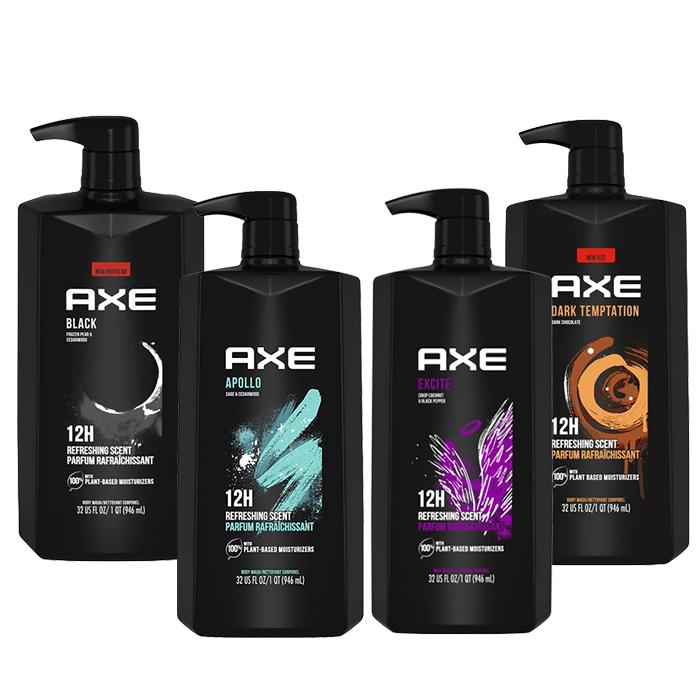 美國 AXE 戰斧 男性香水沐浴乳 1000ml 男用沐浴 洗臉 洗澡 沐浴 三合一-PQ美妝-細節圖4