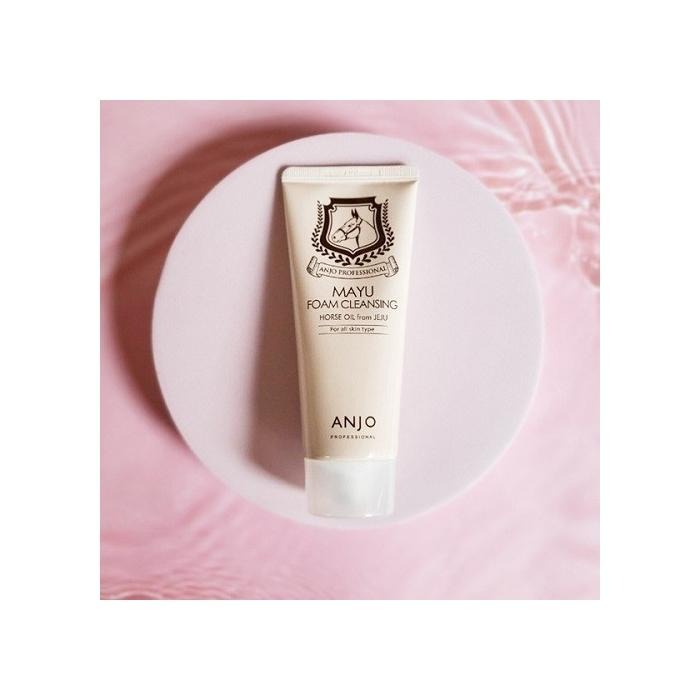 韓國 ANJO 濟州馬油潤護淨透洗面乳 100ml 深層清潔 溫和不刺激-PQ美妝-細節圖4