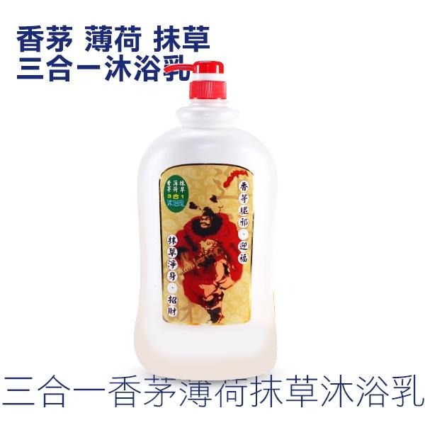【現貨】安欣 五合一檀香沐浴乳/三合一香茅薄荷抹草沐浴乳 2000ml 抹草 艾草 涼感沐浴乳 除穢淨身-PQ美妝-細節圖3