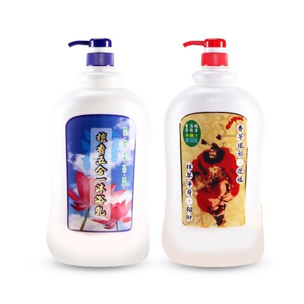 【現貨】安欣 五合一檀香沐浴乳/三合一香茅薄荷抹草沐浴乳 2000ml 抹草 艾草 涼感沐浴乳 除穢淨身-PQ美妝-細節圖4