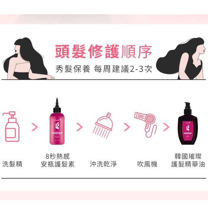 韓國 isLeaf 8秒熱感安瓶護髮素 200ml 護髮安瓶 水解膠原蛋白 需沖洗護髮 籃籃推薦-PQ美妝-細節圖5