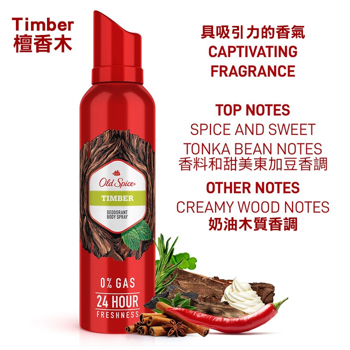 Old Spice 歐仕派 體香噴霧 140g 身體香氛噴霧 男士香氛 男用 男生-PQ美妝-規格圖2