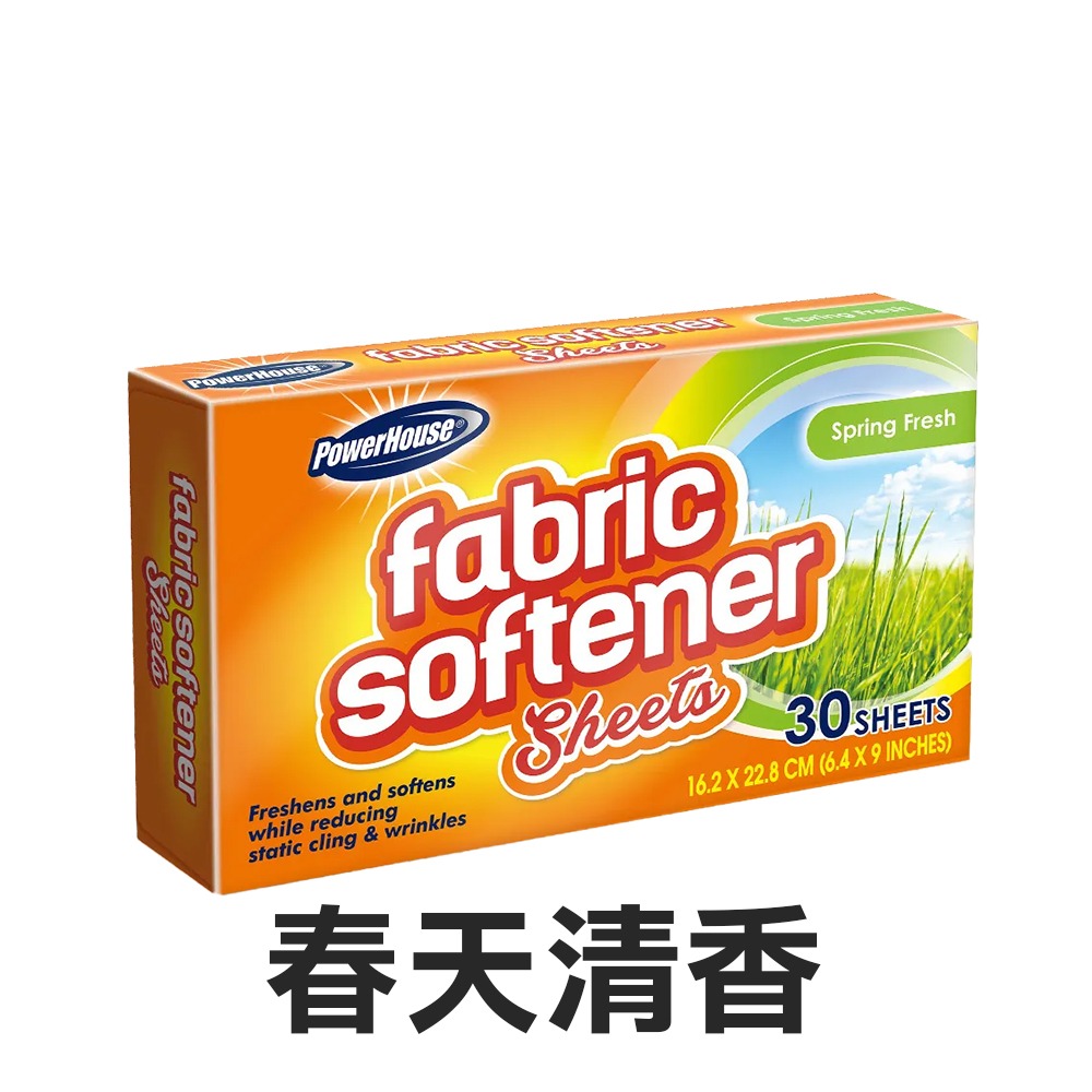 【現貨】Power House 衣物柔軟片 30片 烘衣紙 芳香柔軟片 防皺 防靜電 居家芳香片 衣物香氛-PQ美妝-規格圖3