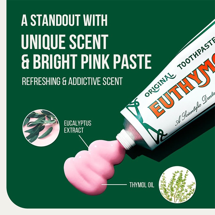 英國 EUTHYMOL 牙膏 75ml 粉紅牙膏 經典牙膏 潔白牙膏 百年牙膏 無氟牙膏-PQ美妝-細節圖5