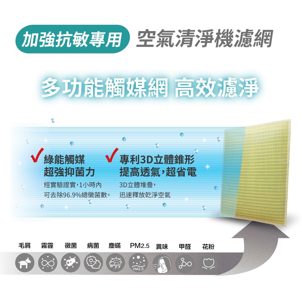 Original Life沅瑢 適用大同：TACR-350UV 長效可水洗/取代原廠活性碳/HEPA 空氣清淨機濾網-細節圖5
