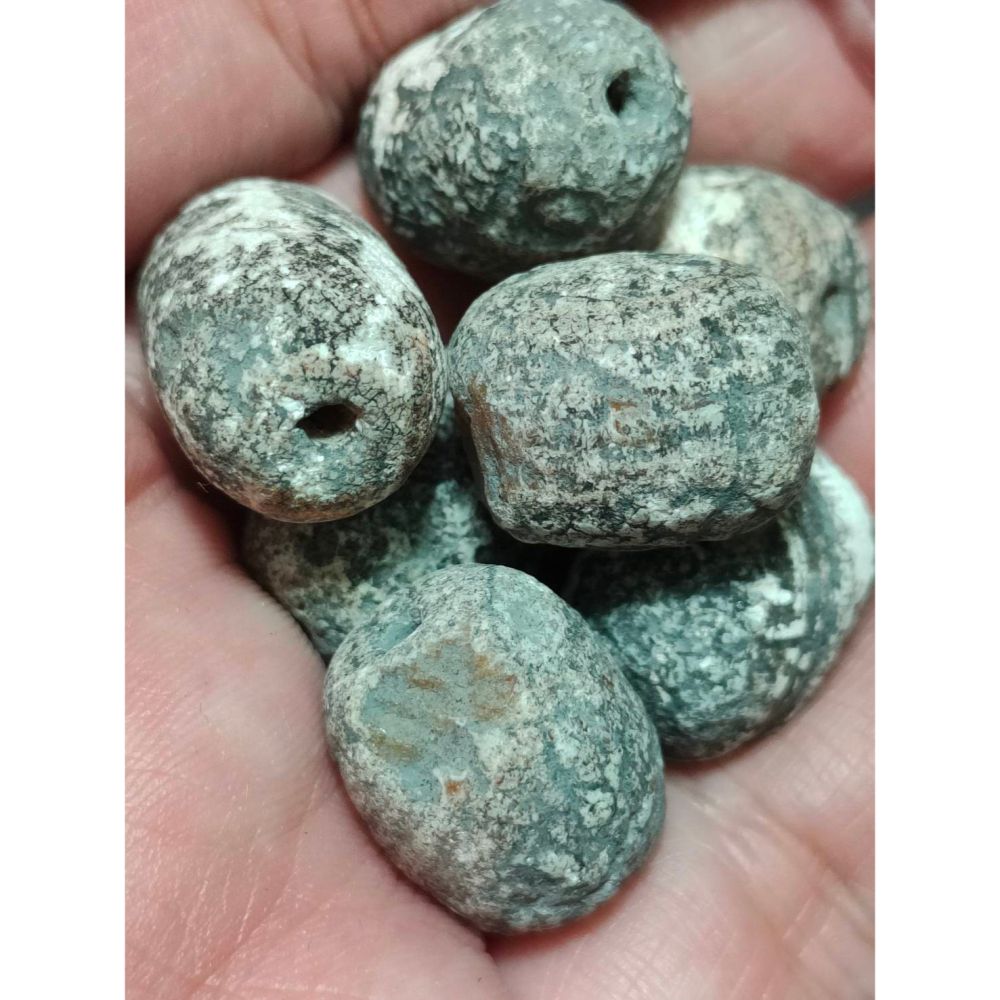 ㊙㊖⋩老山腳⋨㊖㊙藏區回流真品/地埋珠鼓珠/ BBD001風化沙洗漂亮稀少，特價整批出誠心讓藏，歡迎有綠人請供!!-細節圖7