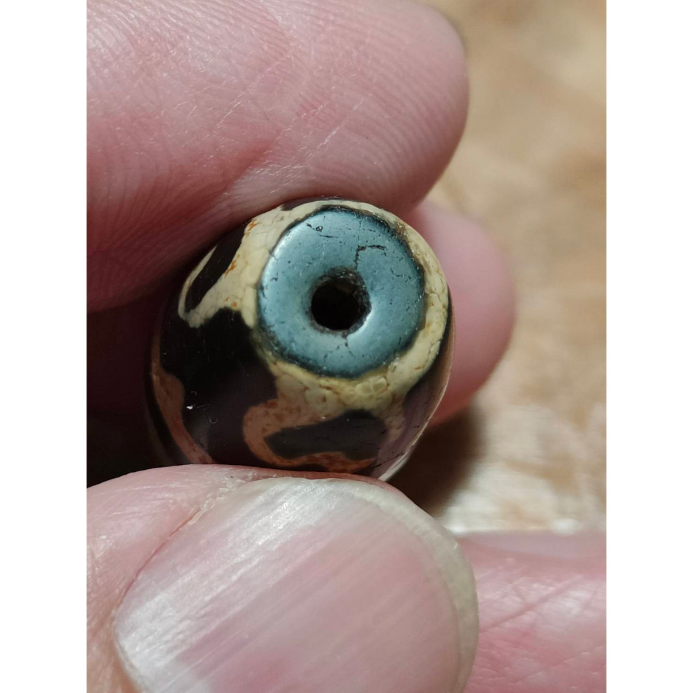 ㊙㊖⋩老山腳⋨㊖㊙廟寺供珠真品/藏區回流火供鈣化蓮花虎牙達洛天珠/ Dzi046火供鈣化蓮花虎牙達洛天珠，歡迎請供。-細節圖6