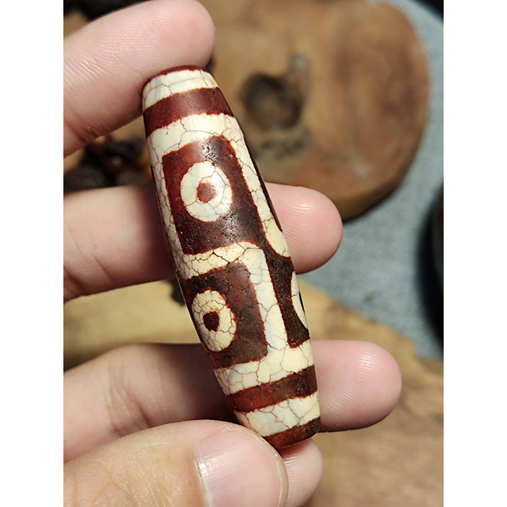 老山腳 火供六眼天珠 yzi394-細節圖3