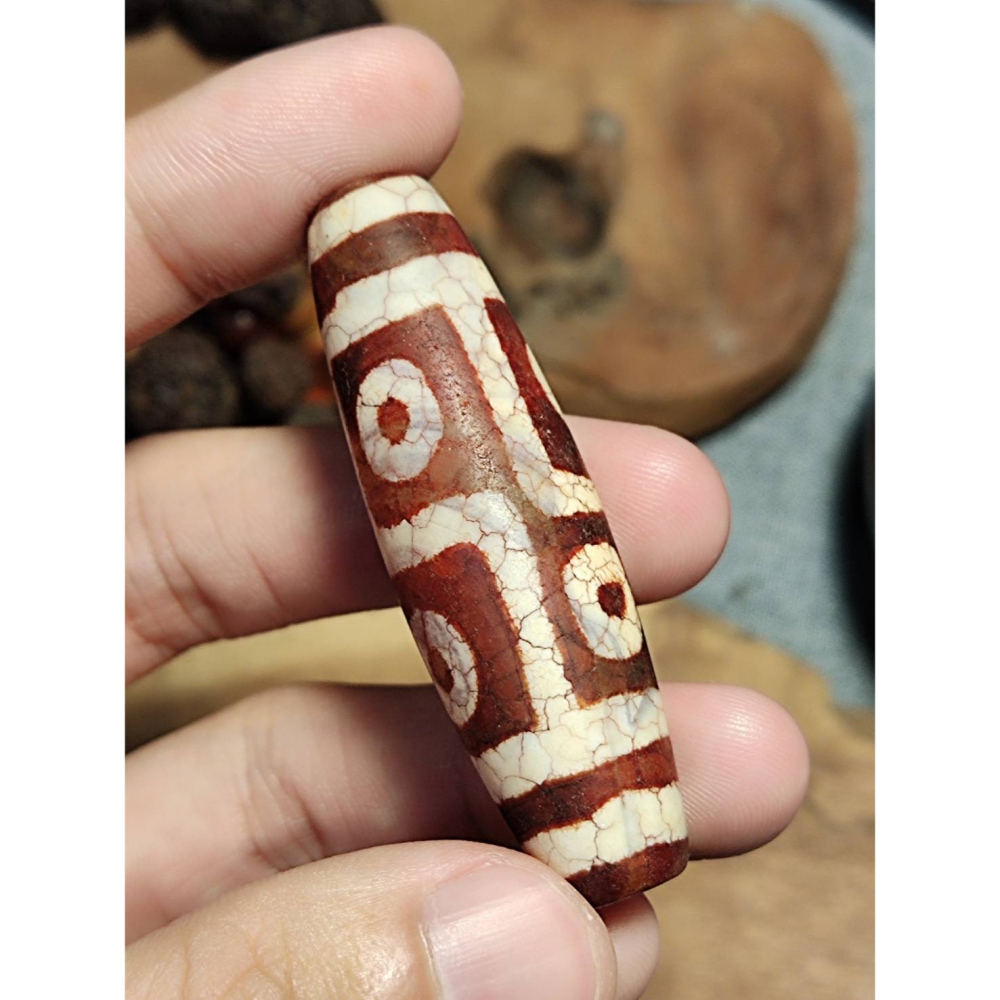 老山腳 火供六眼天珠 yzi394-細節圖4