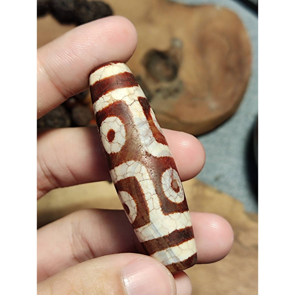 老山腳 火供六眼天珠 yzi394-細節圖5