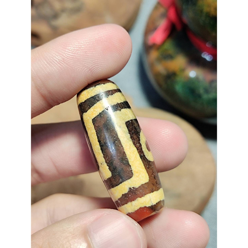 老山腳 至純兩眼天珠 yzi396-細節圖4