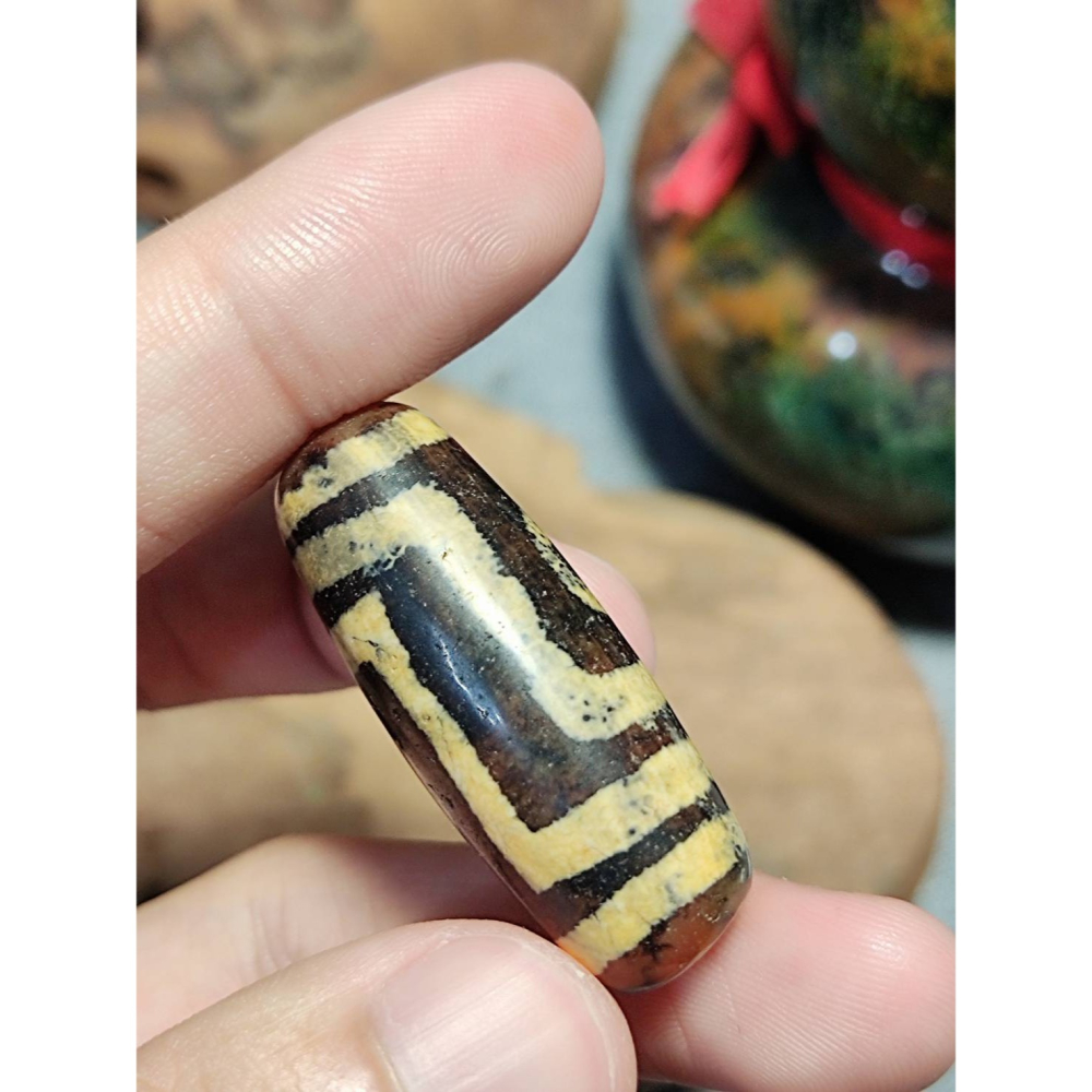 老山腳 至純兩眼天珠 yzi396-細節圖6