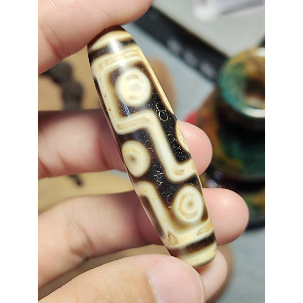 老山腳 至純老牙黃九眼天珠 yzi398-細節圖5