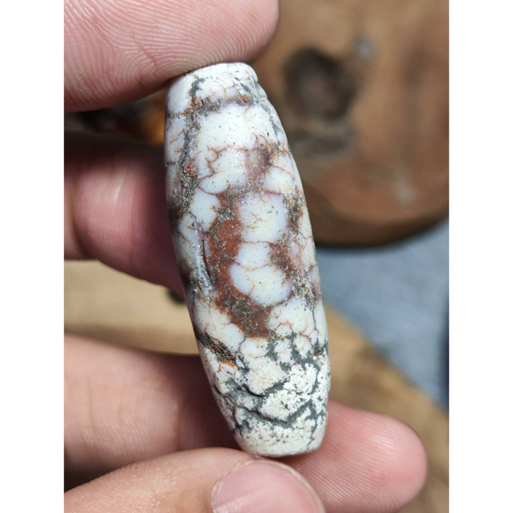 老山腳 藏區回流地埋三眼天珠 yzi400-細節圖2