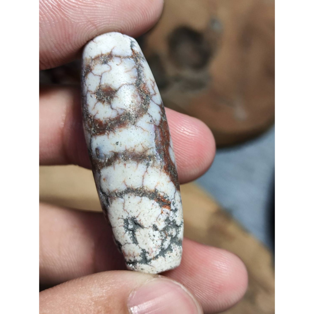 老山腳 藏區回流地埋三眼天珠 yzi400-細節圖3