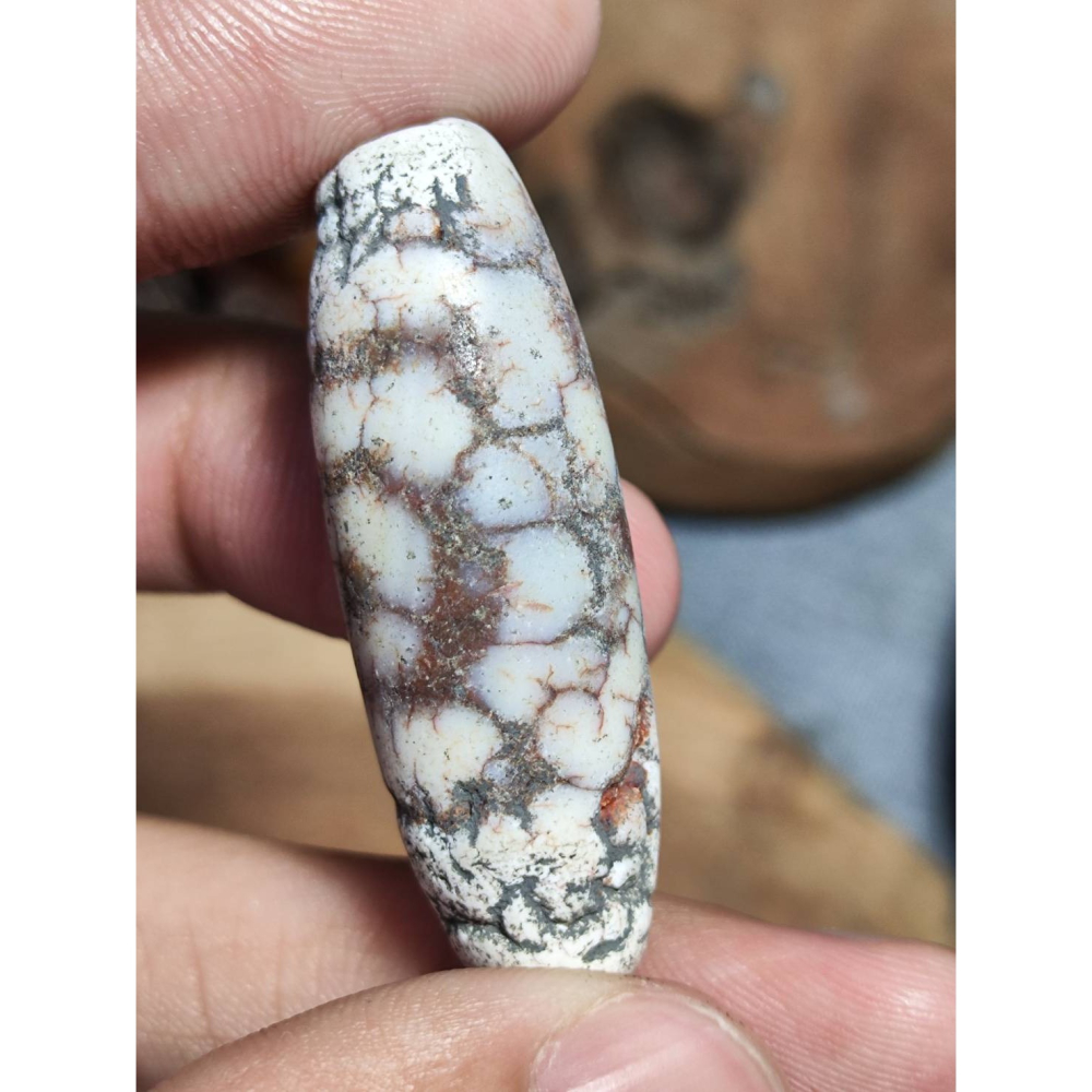 老山腳 藏區回流地埋三眼天珠 yzi400-細節圖5