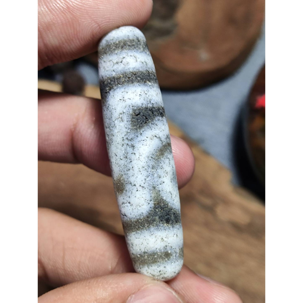 老山腳 藏區回流地埋三眼天珠 yzi401-細節圖2