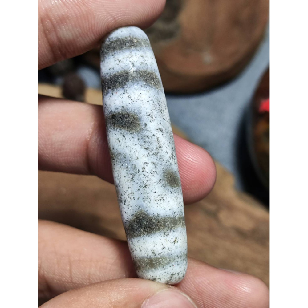 老山腳 藏區回流地埋三眼天珠 yzi401-細節圖4