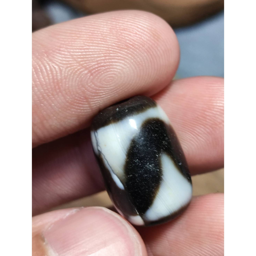 老山腳 藏區回流早期虎牙天珠 yzi403-細節圖3