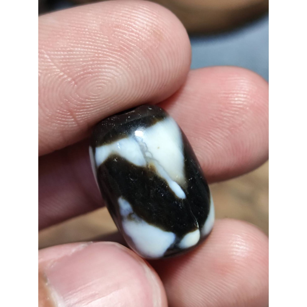 老山腳 藏區回流早期虎牙天珠 yzi403-細節圖4