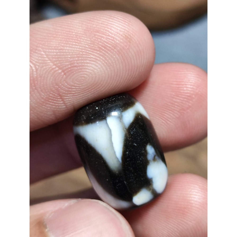 老山腳 藏區回流早期虎牙天珠 yzi403-細節圖5