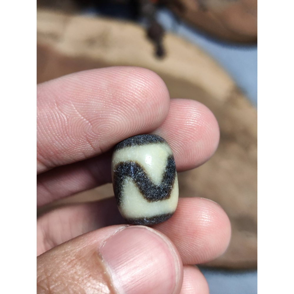 老山腳 藏區回流早期虎牙天珠 yzi406-細節圖4