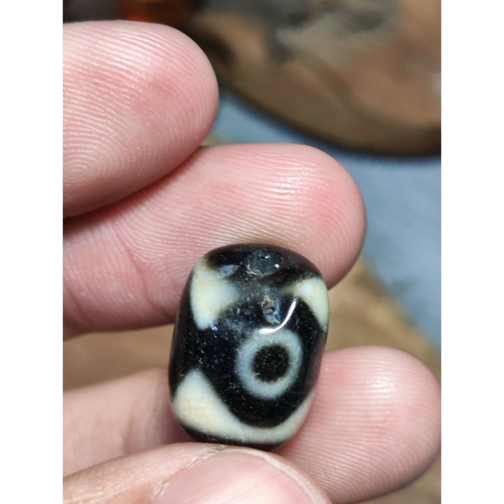 老山腳 藏區回流早期三眼天珠 yzi407-細節圖3