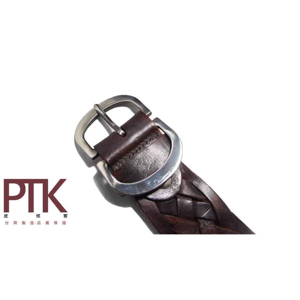 編織進口牛皮女帶G390-28(台灣製造、NG商品超低價)【PTK皮條客】-細節圖2