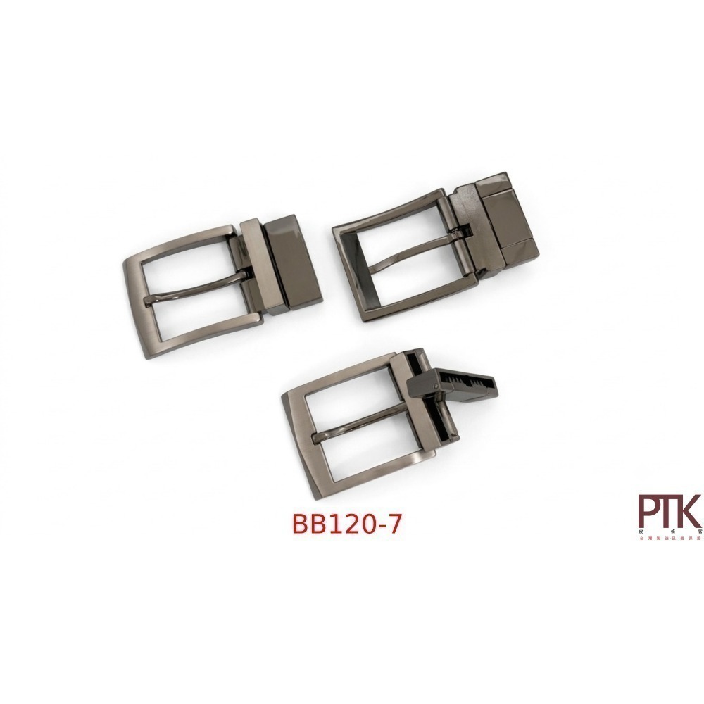 旋轉合金帶扣、皮帶頭(夾式)BB120-1~BB120-7【PTK皮條客】-規格圖9