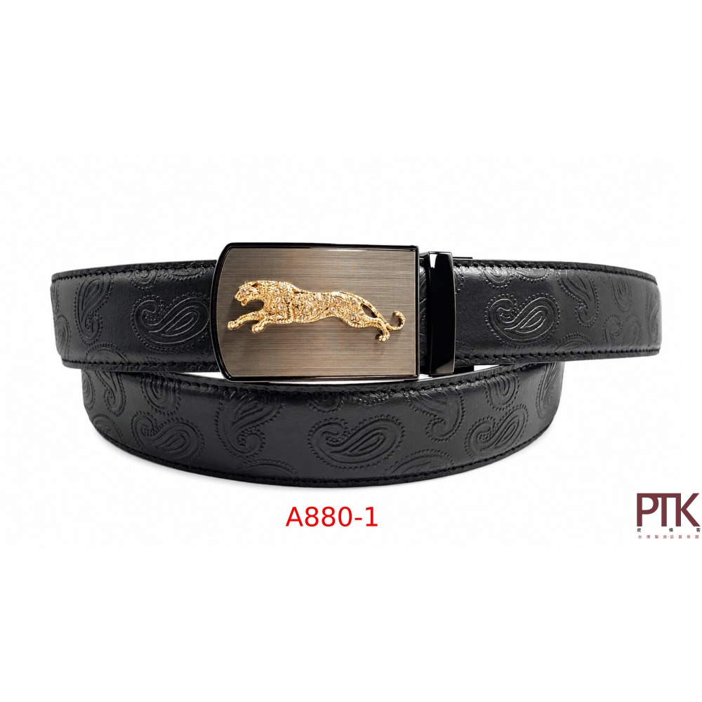 鑽豹二層牛皮掀蓋自動皮帶 A880-1~A880-4【PTK皮條客】-規格圖6
