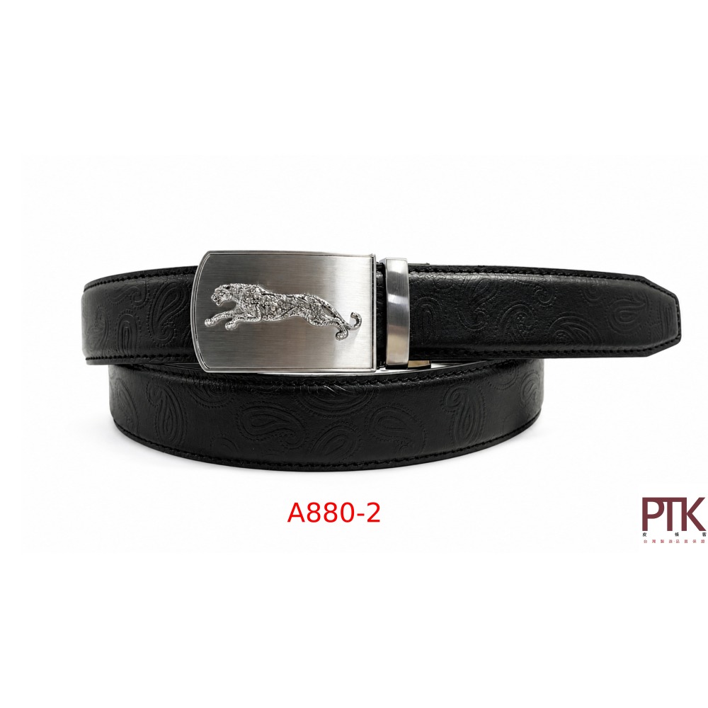 鑽豹二層牛皮掀蓋自動皮帶 A880-1~A880-4【PTK皮條客】-規格圖6