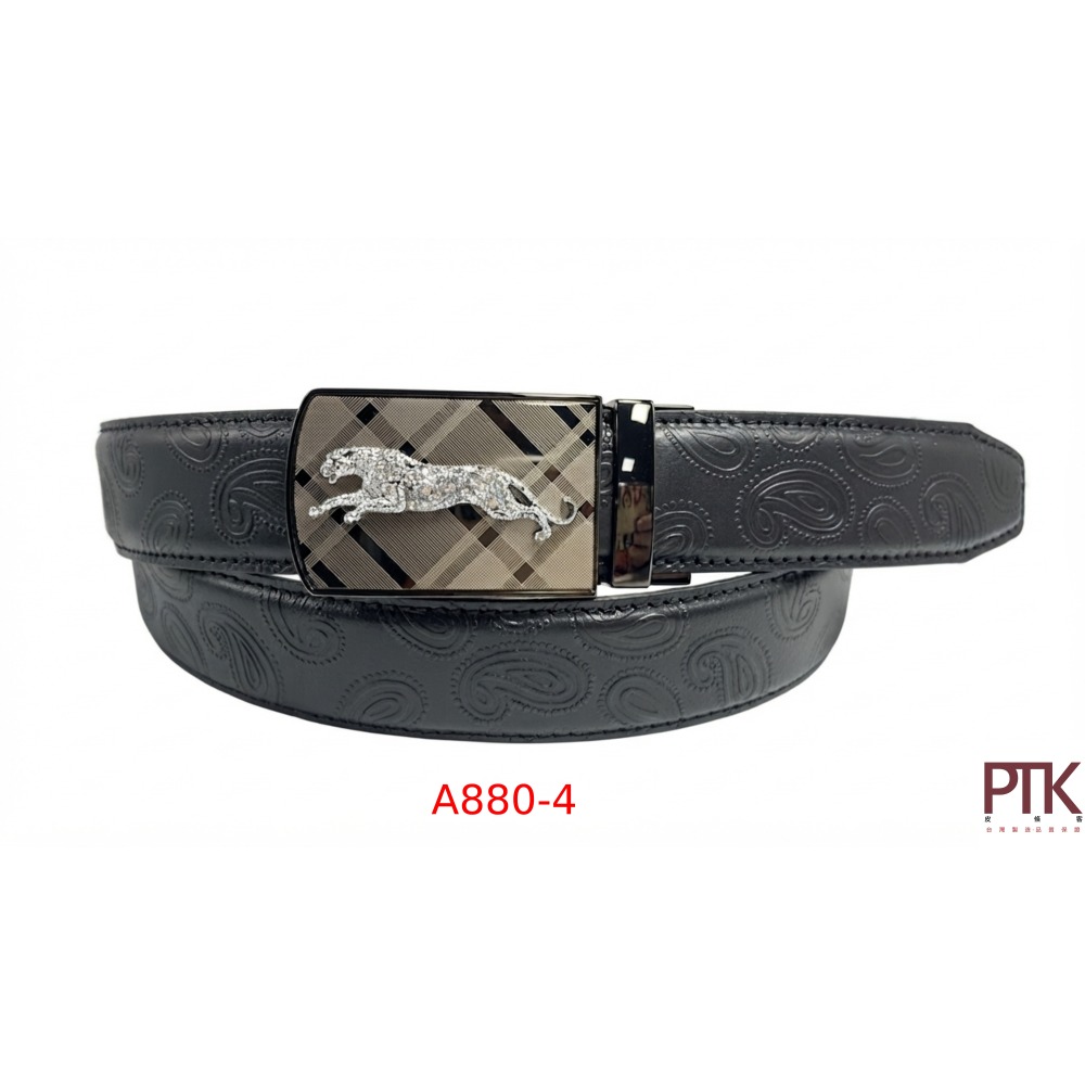 鑽豹二層牛皮掀蓋自動皮帶 A880-1~A880-4【PTK皮條客】-規格圖6