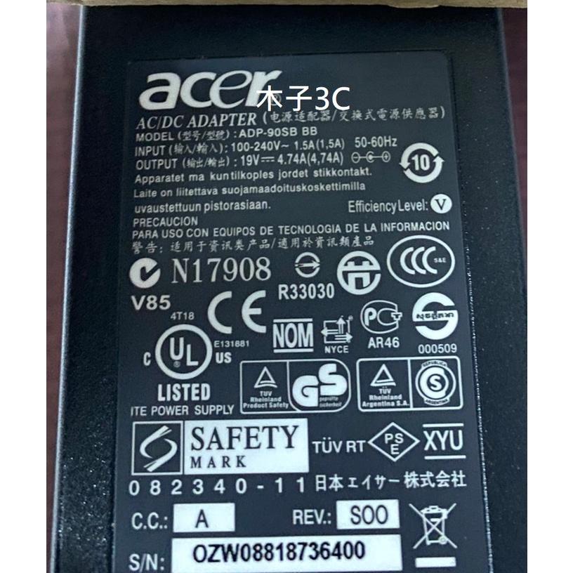 適用【ACER】19V 4.74A 孔徑5.5*1.7mm 變壓器 筆電電源供應器 ADP-90SB【木子3C】-細節圖5