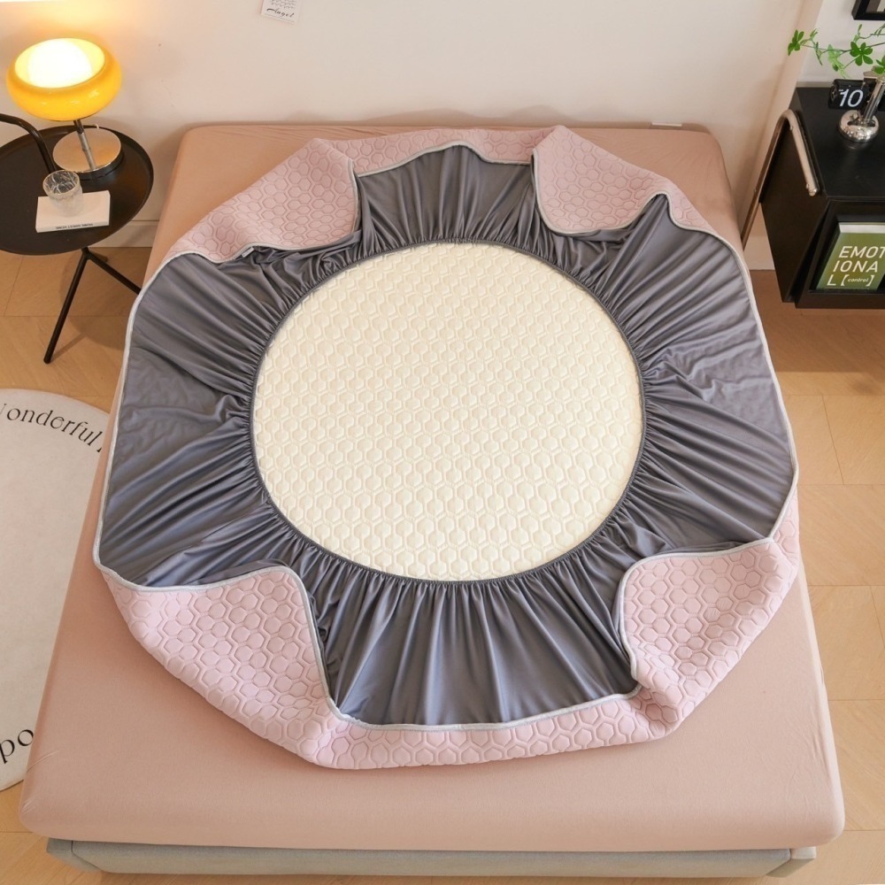 【台灣現貨】全台獨家👉🏻冰糯乳膠同款床包三件組  乳膠夾層雙倍柔軟（限宅配）-細節圖3