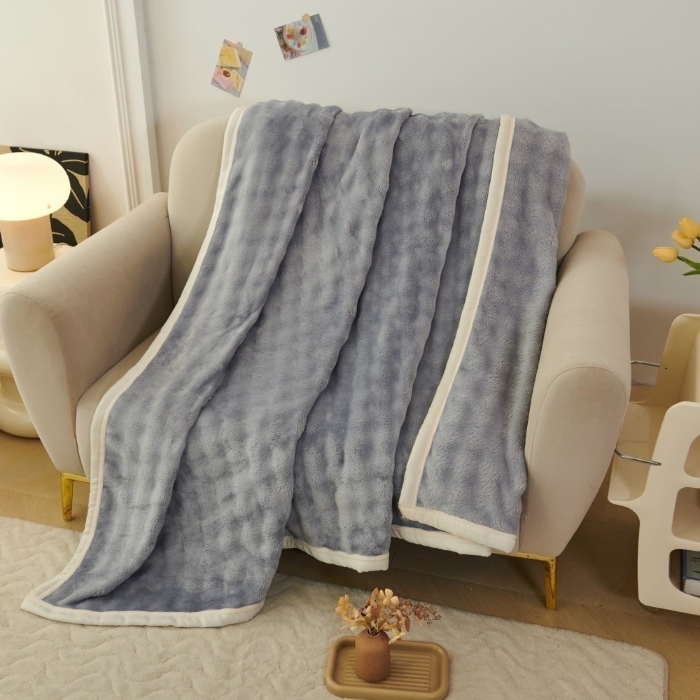 【台灣現貨】Crocodile高克重泡泡兔毛毯-規格圖11