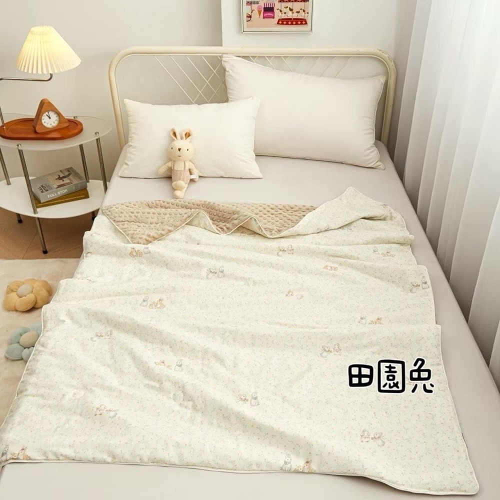 【台灣現貨】純棉雙層紗兒童冬被 韓國玉米棉 🌽 100X150cm-細節圖2