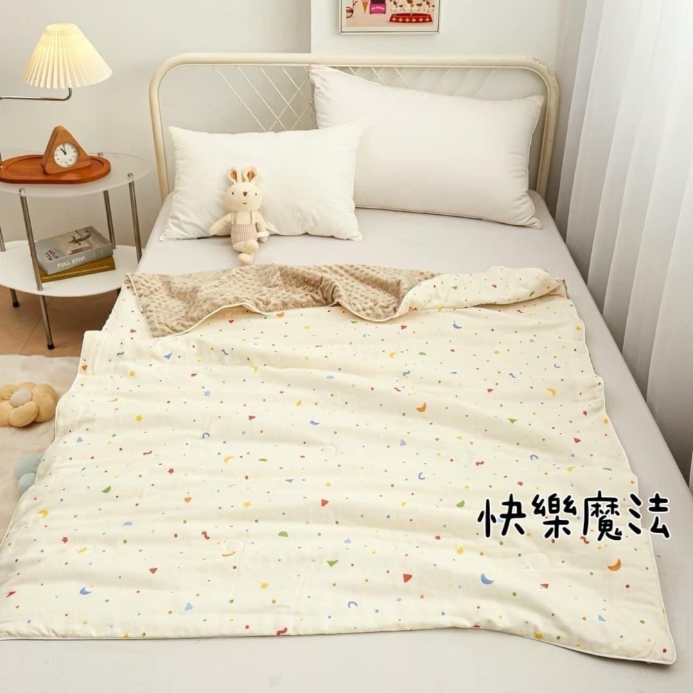 【台灣現貨】純棉雙層紗兒童冬被 韓國玉米棉 🌽 100X150cm-細節圖5