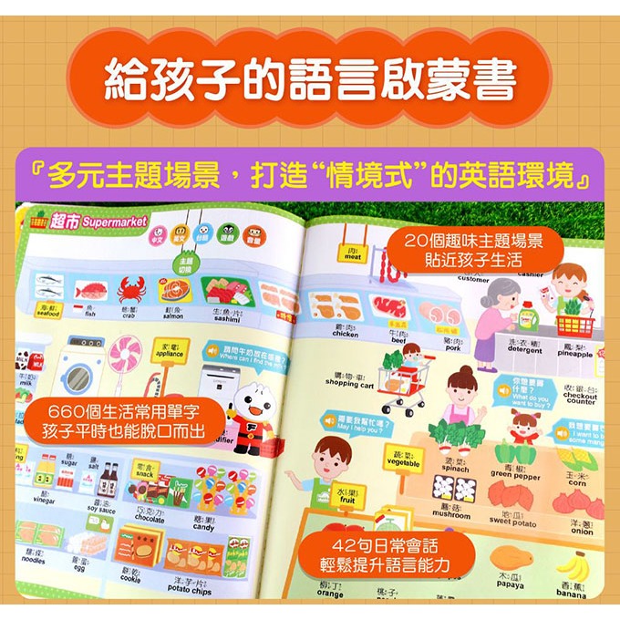 風車．FOOD超人小手點讀互動認知圖鑑（中英台發音）-細節圖4