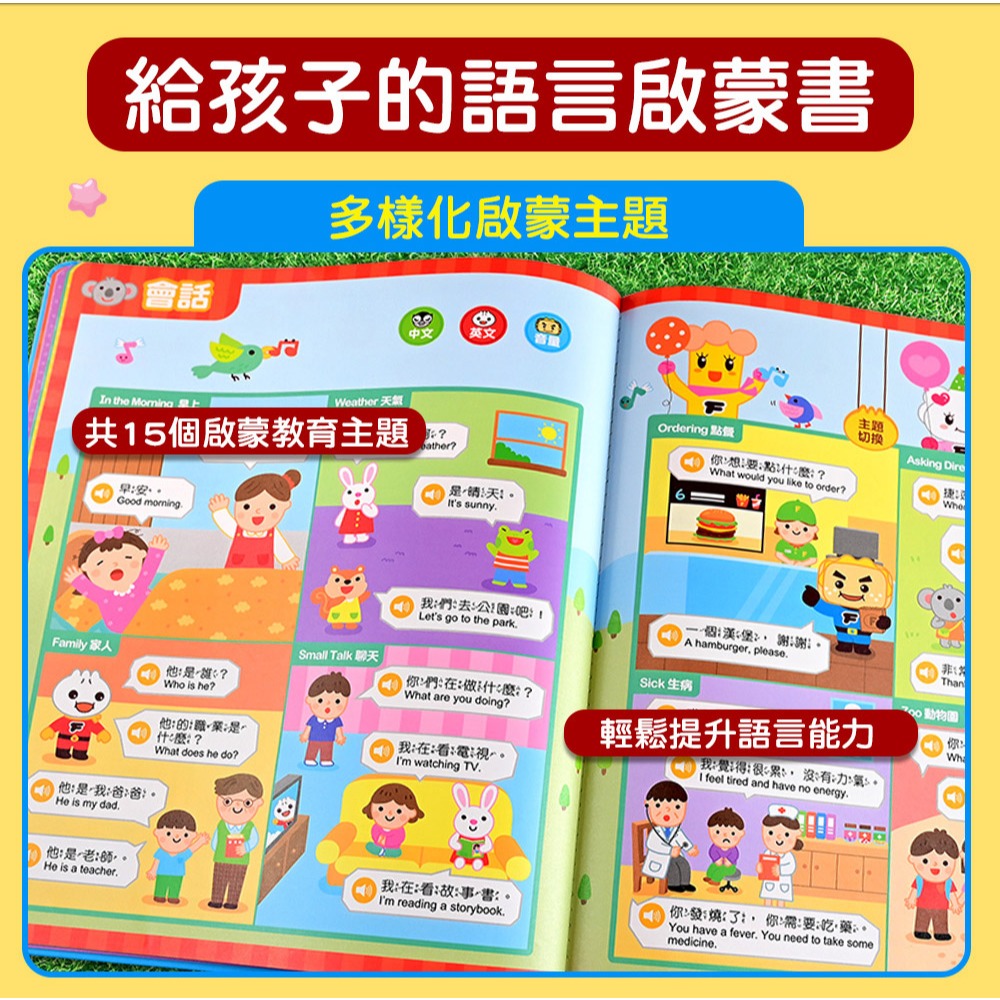 風車．FOOD超人小手點讀學前啟蒙百科（ㄅㄆㄇ+ABC+123+兒歌）-細節圖3