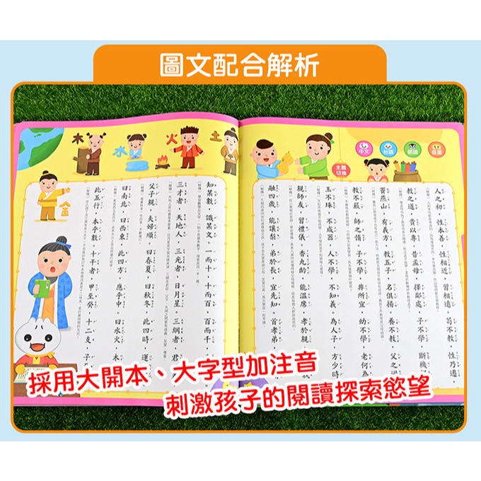 風車．FOOD超人小手點讀必學大全（唐詩+三字經+弟子規）-細節圖4