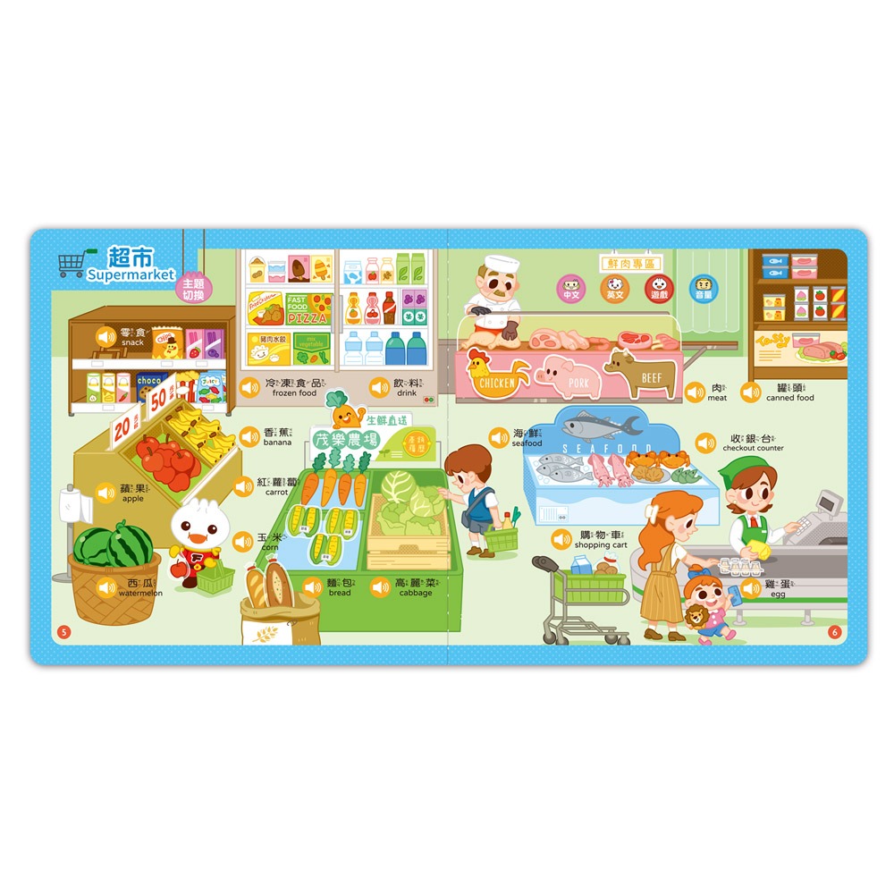 風車．FOOD超人手指點讀－生活圖鑑（互動有聲書）-細節圖4