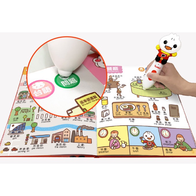 風車．中英台點讀百科：1200個單字+100句會話+20首歌謠-細節圖6