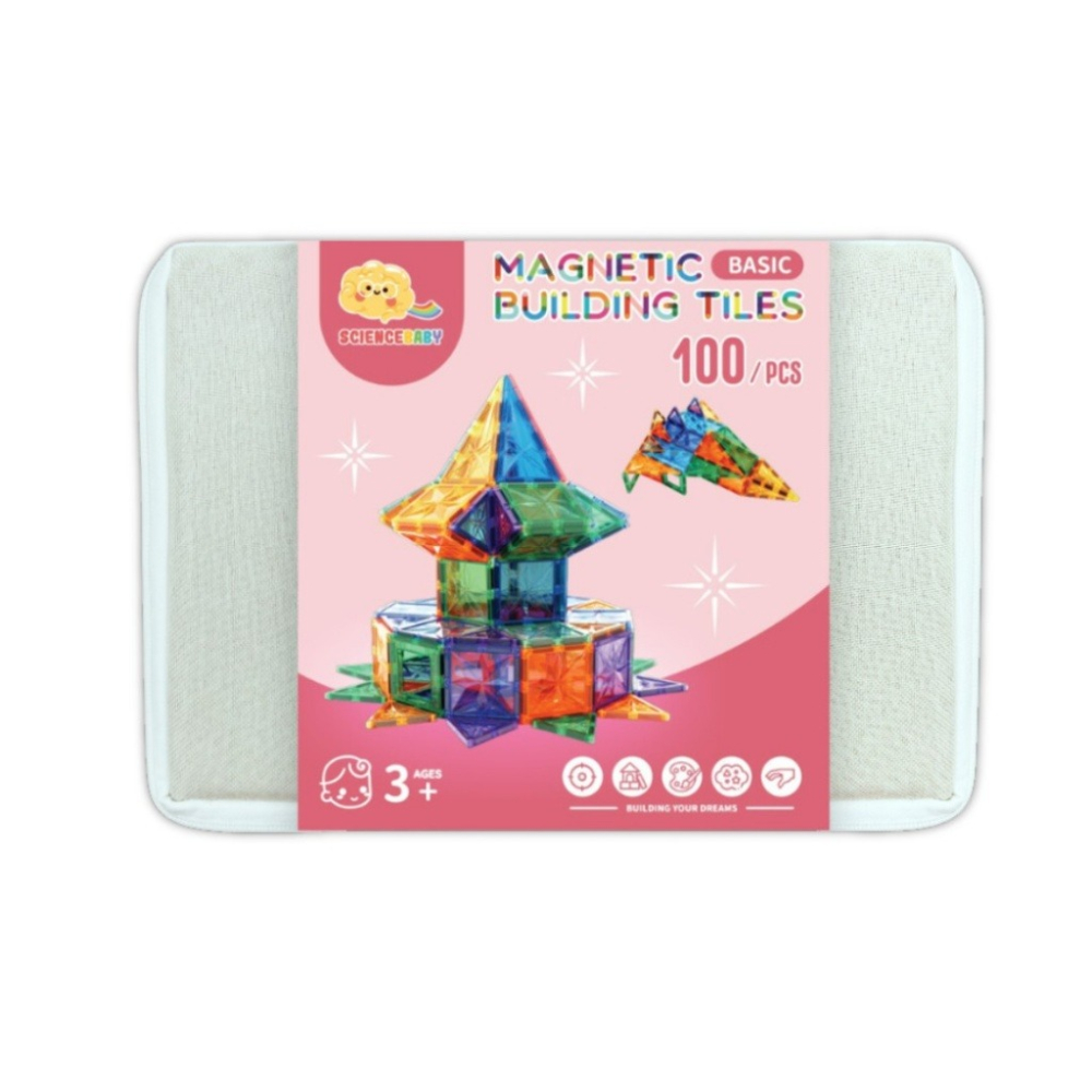 Science Baby．雪鑽收納盒版100片（附贈獨家棉麻硬收納盒）-細節圖3