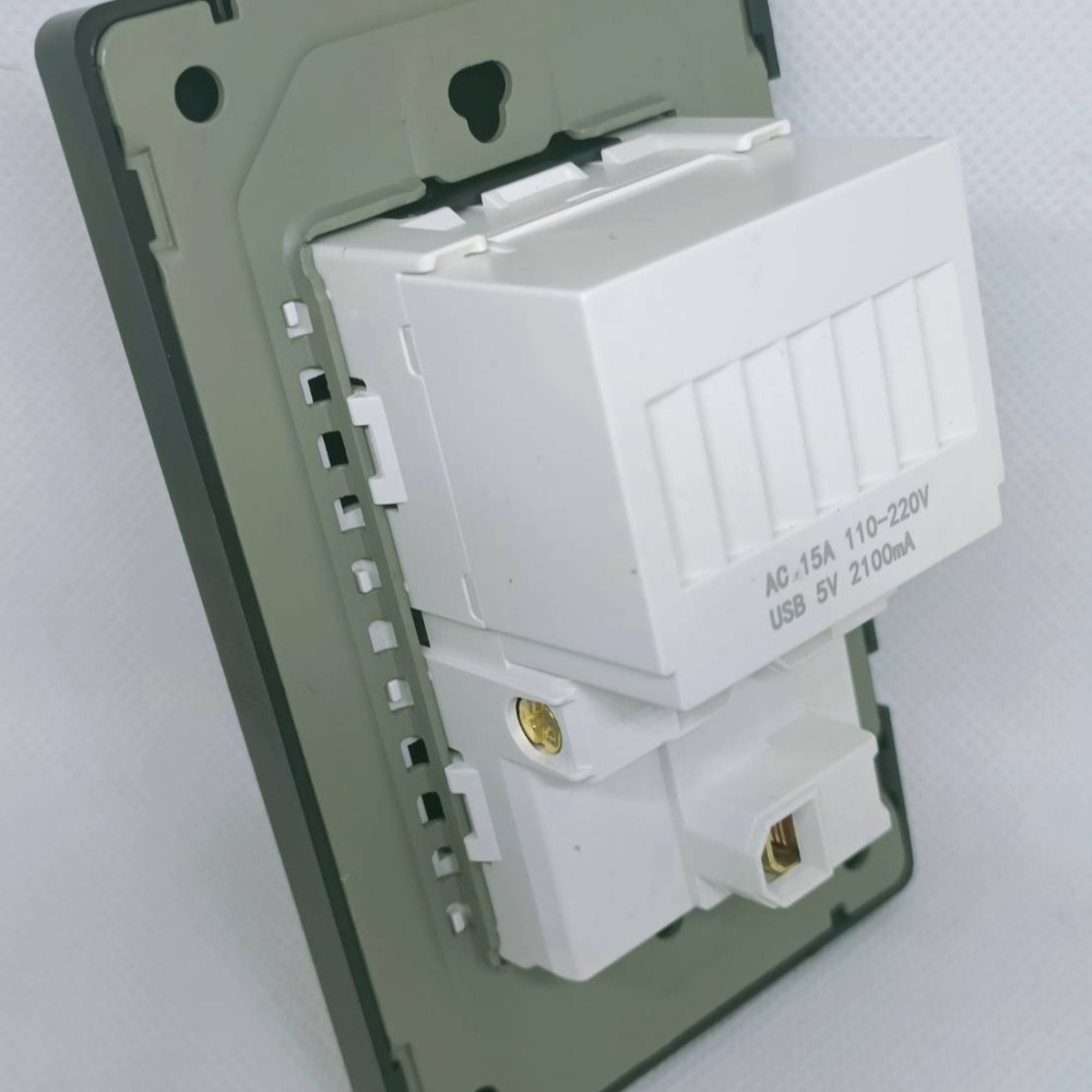 2.1A 雙USB插座充電 壁插 插座充電器-細節圖3