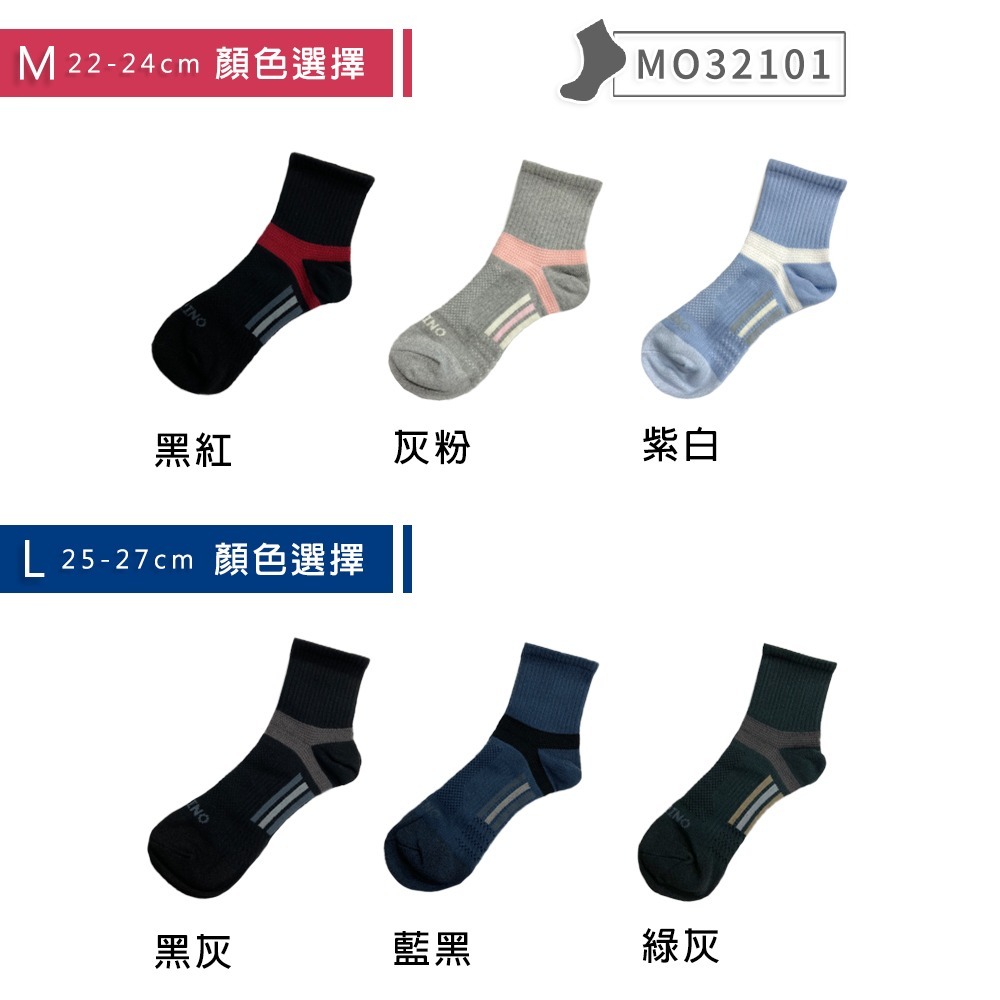 【MORINO】(超值7雙組)MIT抗菌消臭腳踝足弓加強1/2短襪 男襪 運動襪 L25~27CM MO32101-規格圖11