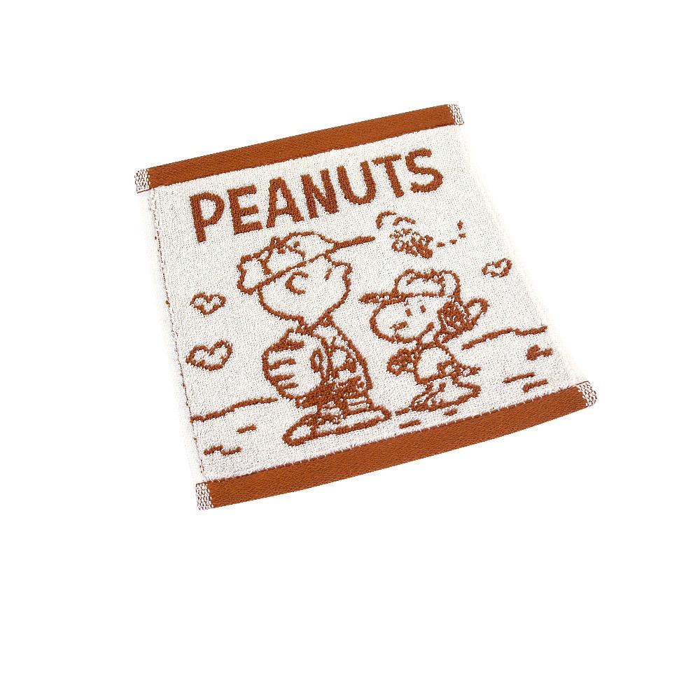 SNOOPY史努比-【超值4條組】MIT純棉撞色緹花小方巾/手帕_棒球款_22*22cm SN005【MORINO】-細節圖3