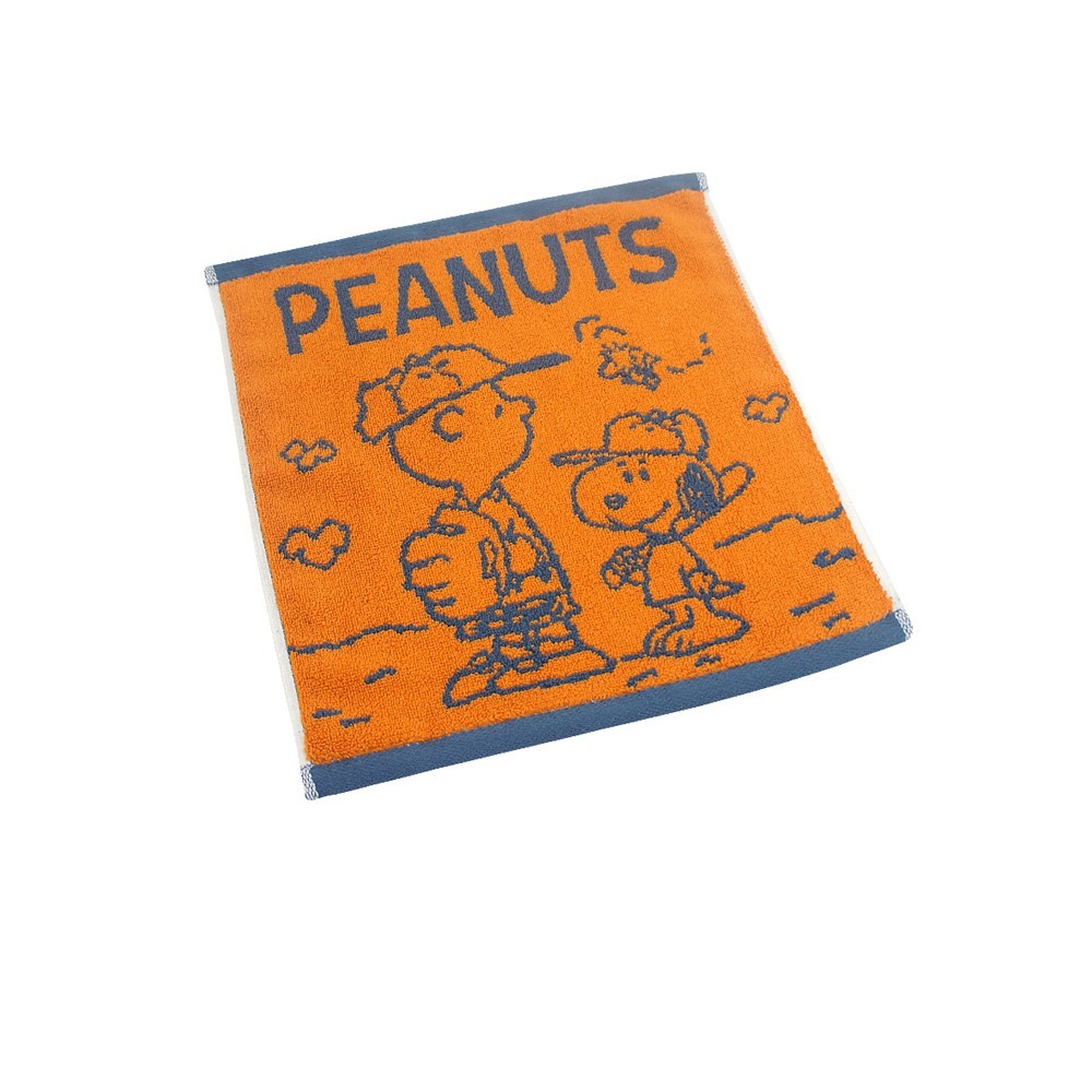 SNOOPY史努比-【超值4條組】MIT純棉撞色緹花小方巾/手帕_棒球款_22*22cm SN005【MORINO】-細節圖4