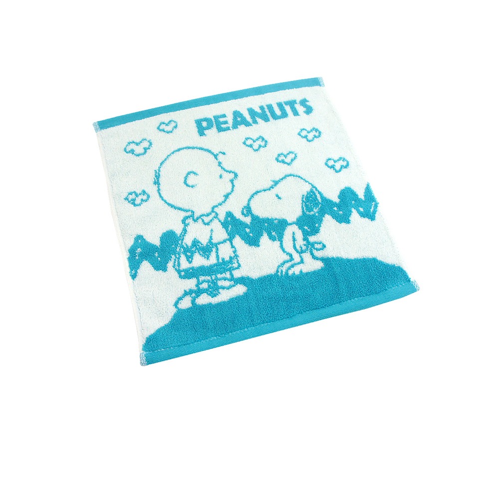 SNOOPY史努比- MIT純棉撞色緹花小方巾/手帕_22*22cm_麻吉款 SN003【MORINO】-規格圖6