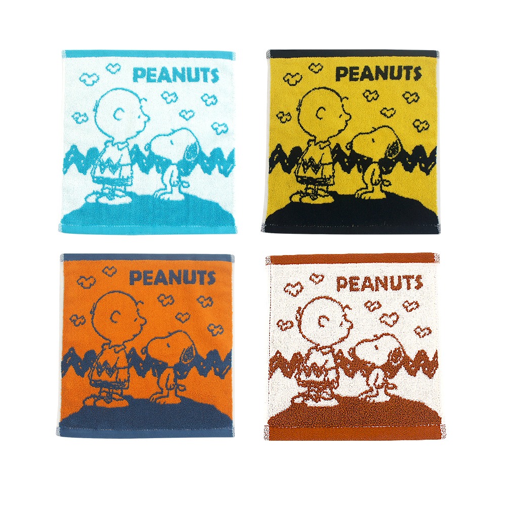 SNOOPY史努比-【超值4條組】MIT純棉撞色緹花小方巾_22*22cm_麻吉款 SN003【MORINO】-規格圖6